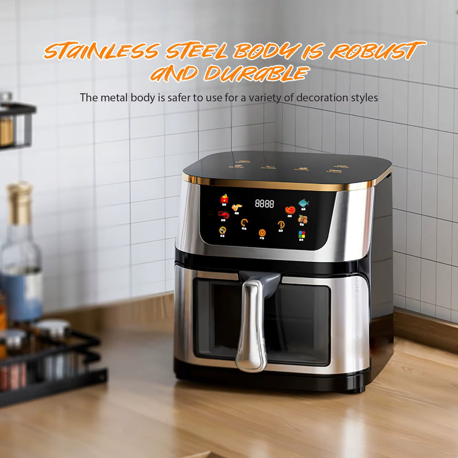 DWiusty Großraum-Heißluftfritteuse mit Toasterfunktion und LED-Touchscreen, 12 l - Bild 6