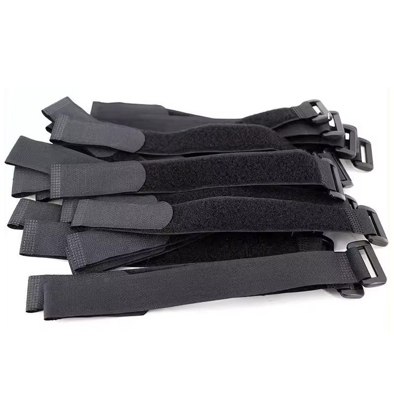 Wiederverwendbare Klettverschluss-Bänder aus Nylon als Kabelorganizer in Schwarz, 10 bis 200 Stück - Bild 5