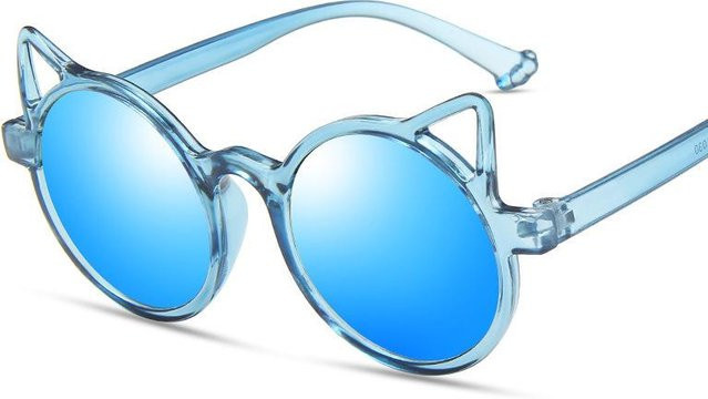 Agnews Sonnenbrille Cartoon Katze, Kinder, Kunststoff, Vollrand, blau, Unisex - Bild 1