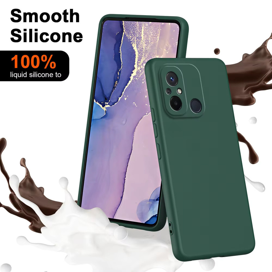 Flüssige Silikon-Handyhülle für Xiaomi Redmi Note und Mi Serie in Lila und Grün - Bild 2