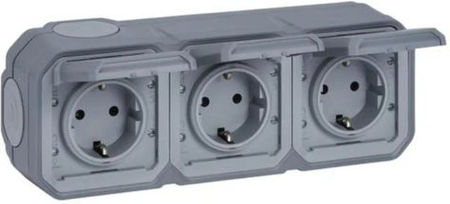 Legrand Plexo New Aufputz-Steckdose aus Kunststoff in Grau - Bild 1
