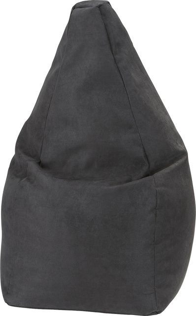 Linker Licardo Sitzsack Noble Soft in Grau mit Microfaser und Samt-Optik, Höhe: 90 cm - Bild 1