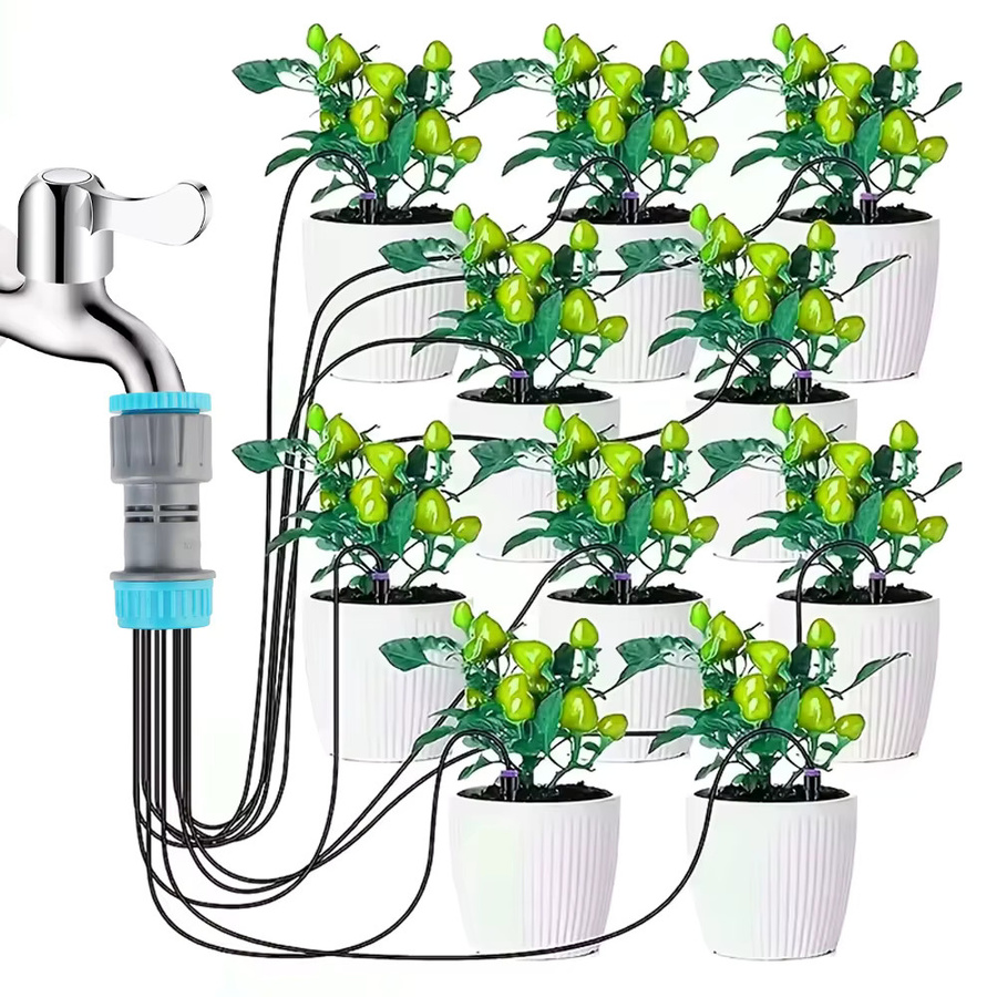 Automatisches Tropfbewässerungs-Set für Garten und Blumen mit Emitters - Bild 2
