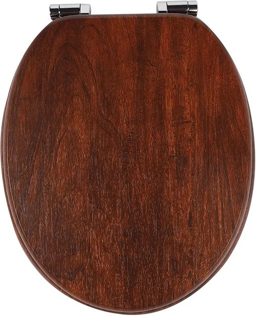 Sinobath WC-Sitz mit Absenk-Automatik in Dunkelbraun Holzoptik, oval - Bild 1