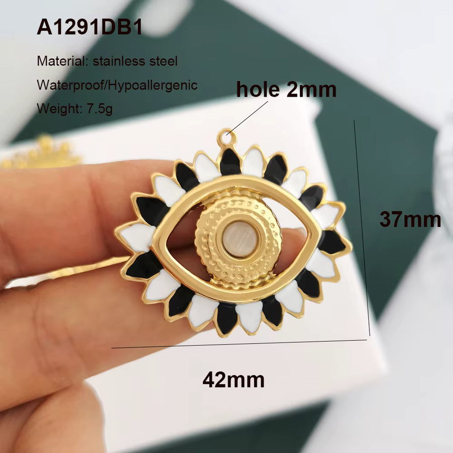 QMHJE Halskette mit Anhänger, Edelstahl, 18 Karat vergoldet, Unisex, Vintage - Bild 2