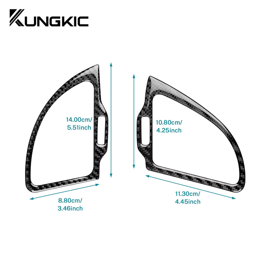 KUNGKIC Carbonfaser-Aufkleber für Kia Stinger CK in Schwarz für Instrumententafel und Lüftungsdüsen - Bild 3