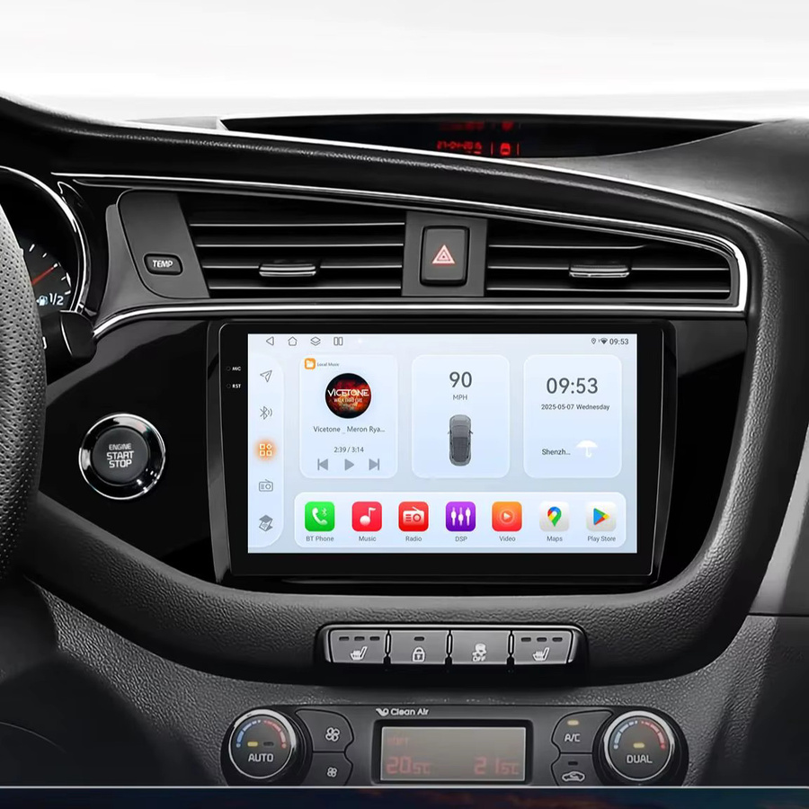 Hizpo Android 14 Autoradio für KIA CEED JD 2012-2016 mit 8GB RAM, 128GB Speicher, Snapdragon 6115, GPS, 4G, Carplay und 360 Cam in Schwarz - Bild 4