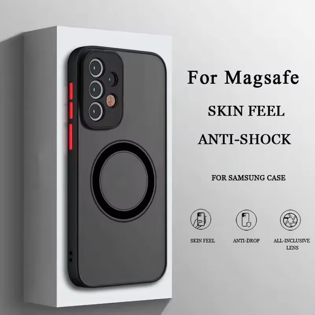 MagSafe Stoßfeste Schutzhülle für Samsung Galaxy S23 S25 Ultra S24 S22 S21 Plus S20 S21 FE in Schwarz - Bild 1