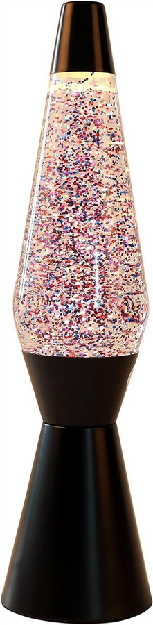 I-TOTAL® Lavalampe Magie in Schwarz mit Multicolour-Effekt und Glitzer für den Tisch - Bild 1