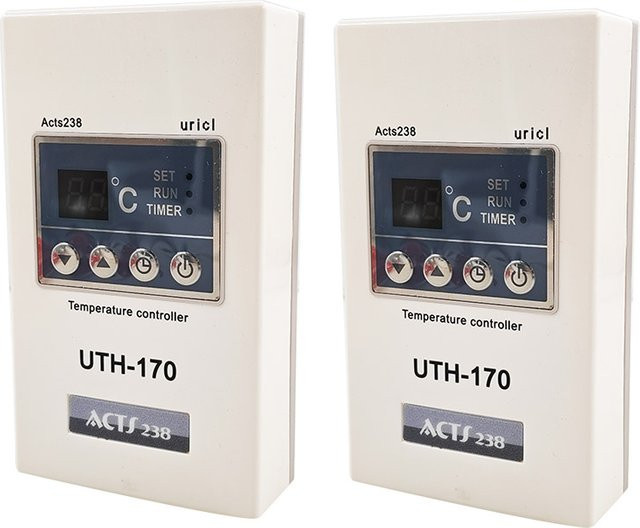 CNMAWAY 2er Set UTH-170 Heizfolien-Thermostat mit LCD-Display und Touch-Bedienung in Weiß - Bild 1