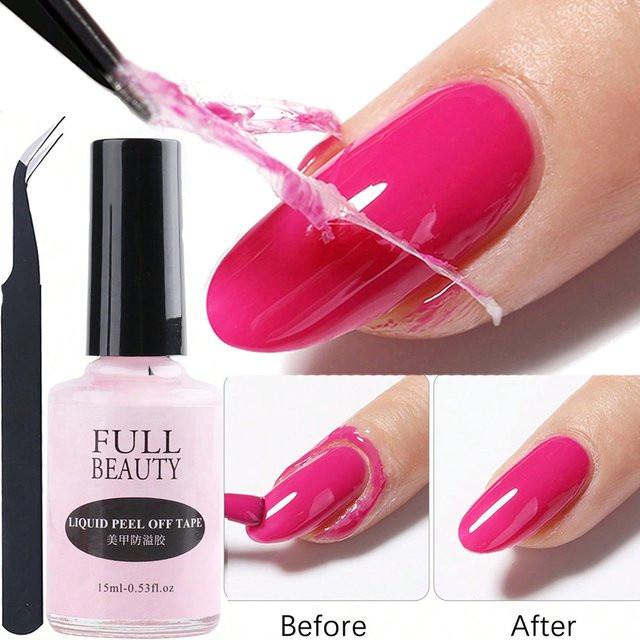 Full Beauty Peel Off Latex Nagelrand Schutz, 15 ml, Unisex - Bild 1