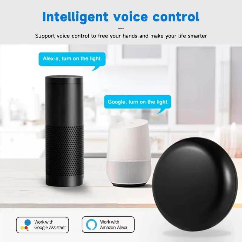 Tuya ZigBee Universelle IR-Fernbedienung Intelligenter IR-Blaster in Schwarz für TV, Klimaanlage und DVD mit Sprachsteuerung und DIY-Lernfunktion - Bild 4