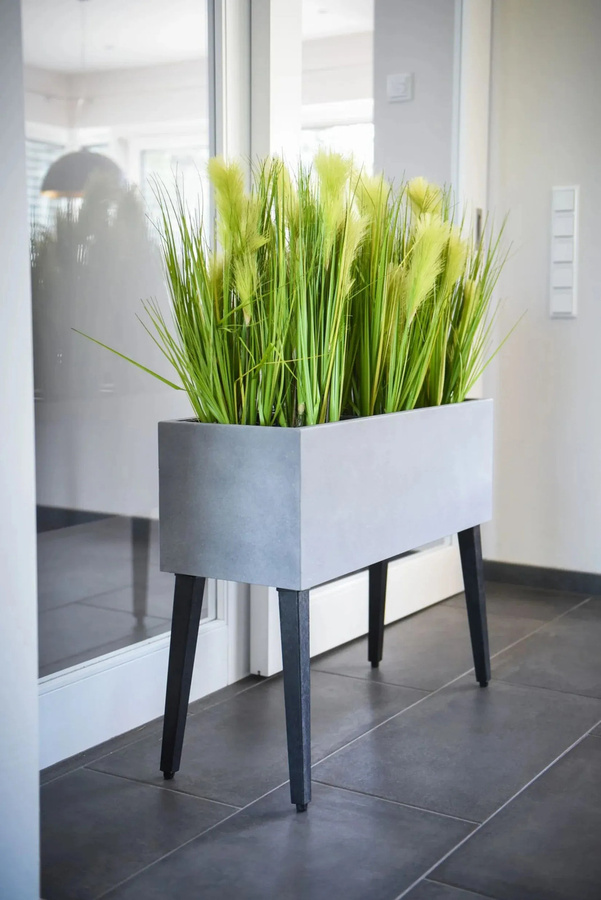 Pflanzkübel Calcuta von artplants in Grau, rechteckig, B/T/H: 64 x 77 x 29 cm - Bild 2