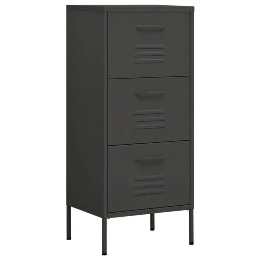 vidaXL Lagerschrank aus Stahl in Anthrazit, B/T/H: 42,5 x 35 x 101,5 cm - Bild 2