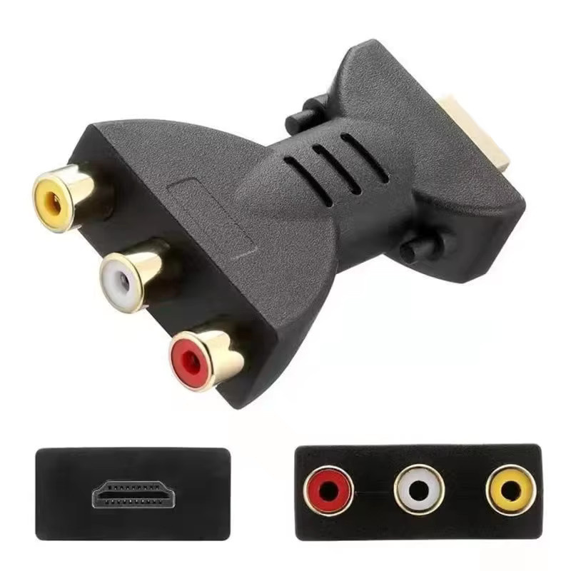 BEIQIU HDMI zu 3RCA AV Adapter in Schwarz als Composite Video und Audio Konverter für HDTV, DVD und PC - Bild 2