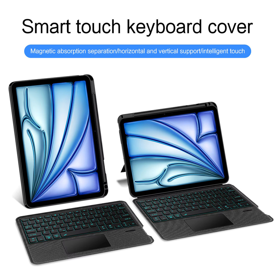 AJIUYU iPad Tastaturhülle in Schwarz für iPad Pro 11, iPad Air 11 M4/M5 und iPad 10.9 Generationen mit Standfunktion - Bild 2