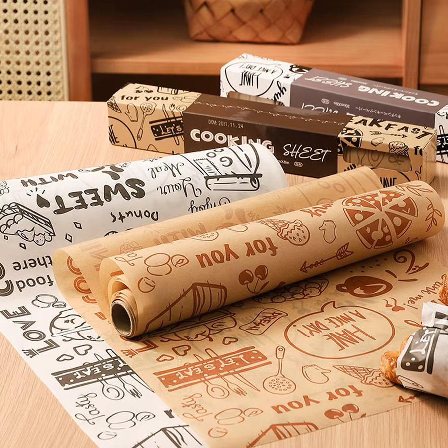 YOTOP Ölabsorbierendes Backpapier für Heißluftfritteuse und Ofen, Braun, 8 m - Bild 2