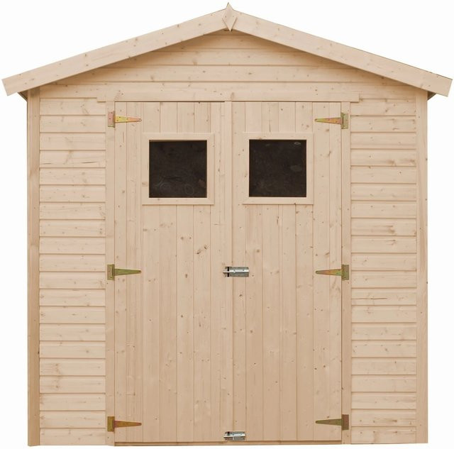 Timbela Holz-Gartenhaus M351 mit Satteldach, unbehandelt, Grundfläche: 4,08 m², Breite: 199 cm, Tiefe: 205 cm - Bild 1