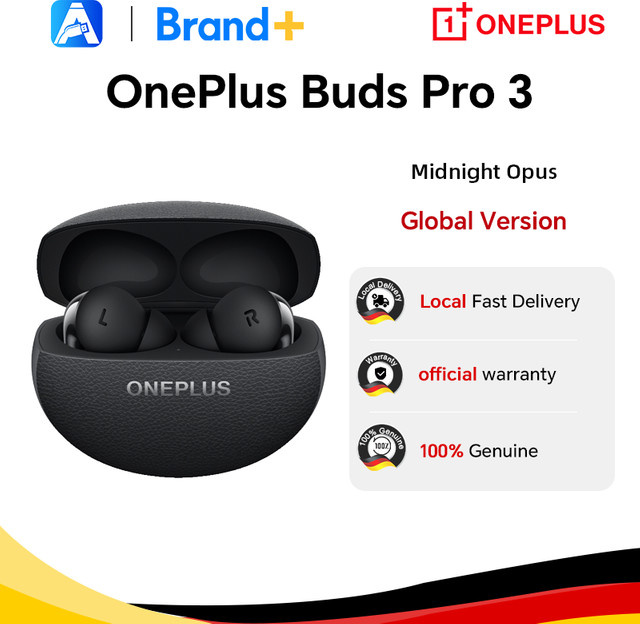 OnePlus Buds Pro 3 In-Ear Kopfhörer mit 50dB Geräuschunterdrückung, Spatial Audio mit Head Tracking und High-Resolution Audio in Schwarz - Bild 1