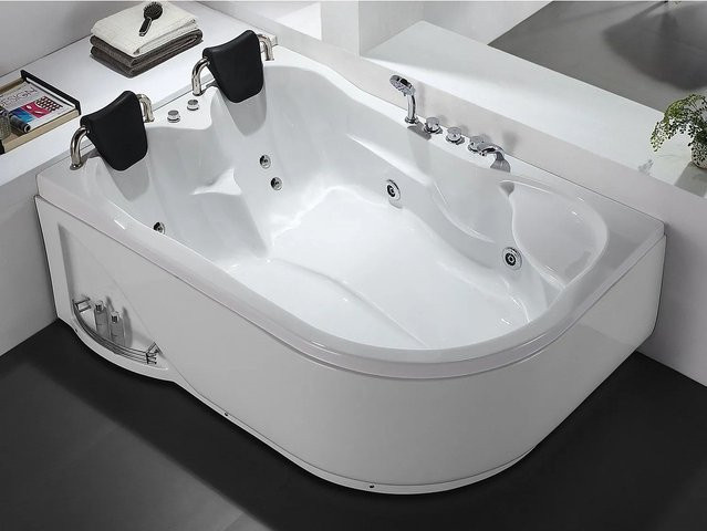 Whirlpoolbadewanne Rafina von Vente-unique in Weiß, Länge: 181 cm - Bild 1