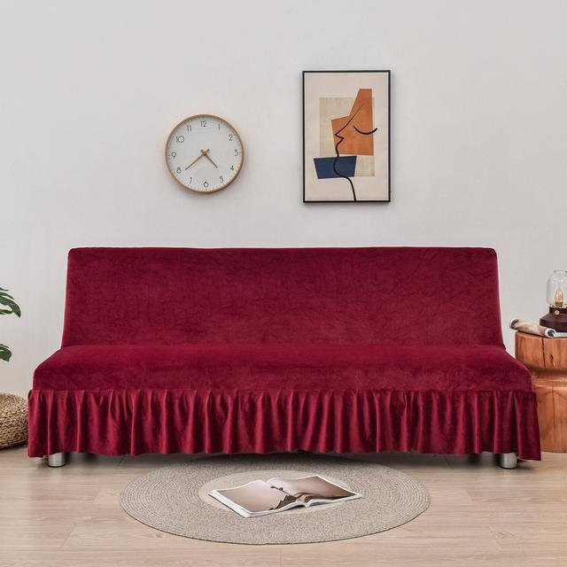 Weiche Sofabettdecke aus Polyester in Weinrot für dein Sofa oder Bett - Bild 1