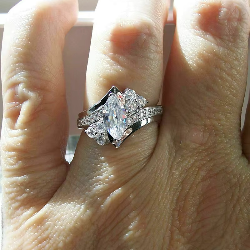 Huitan Ring, Kristall, Zirkonia, Silber, Damen - Bild 4