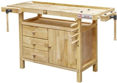 Holzmann Maschinen Hobelbank WB138C mit 3 Schubladen, natur - beige, B/T/H: 138,0 x 62,0 x 84,0 cm - Bild 1