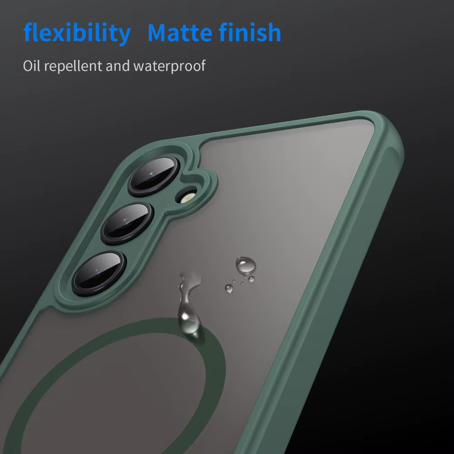RYWILL Stoßfeste Handyhülle für Samsung Galaxy S24 Ultra, S24+, S24 FE 5G in Schwarz mit magnetischer kabelloser Ladefunktion - Bild 4
