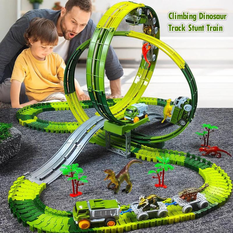 Linyi toy Dinosaurier Rennstrecke mit Auto Bunt / Mehrfarbig - Bild 2
