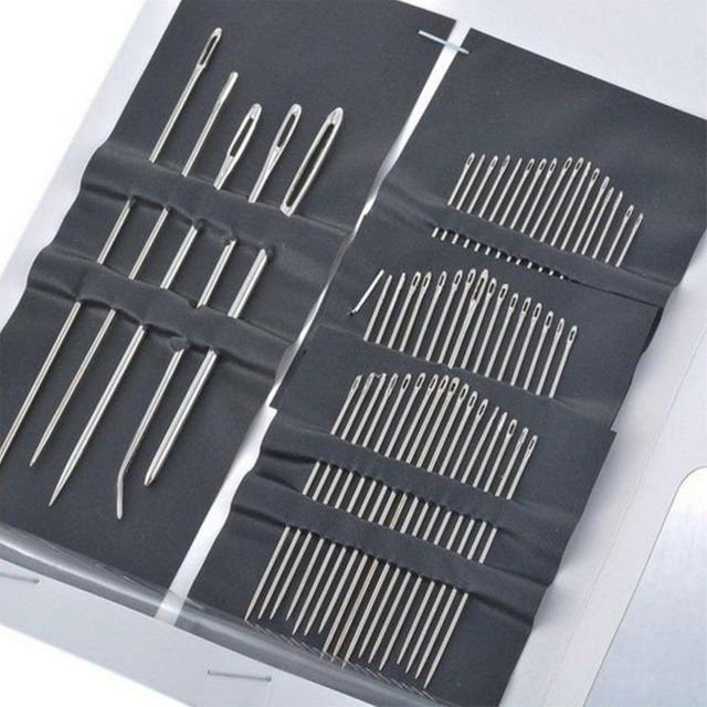 DUTRIEUX Edelstahl-Nähnadel-Set in Silber mit Großöhr für Schneiderei und Handwerk - Bild 1