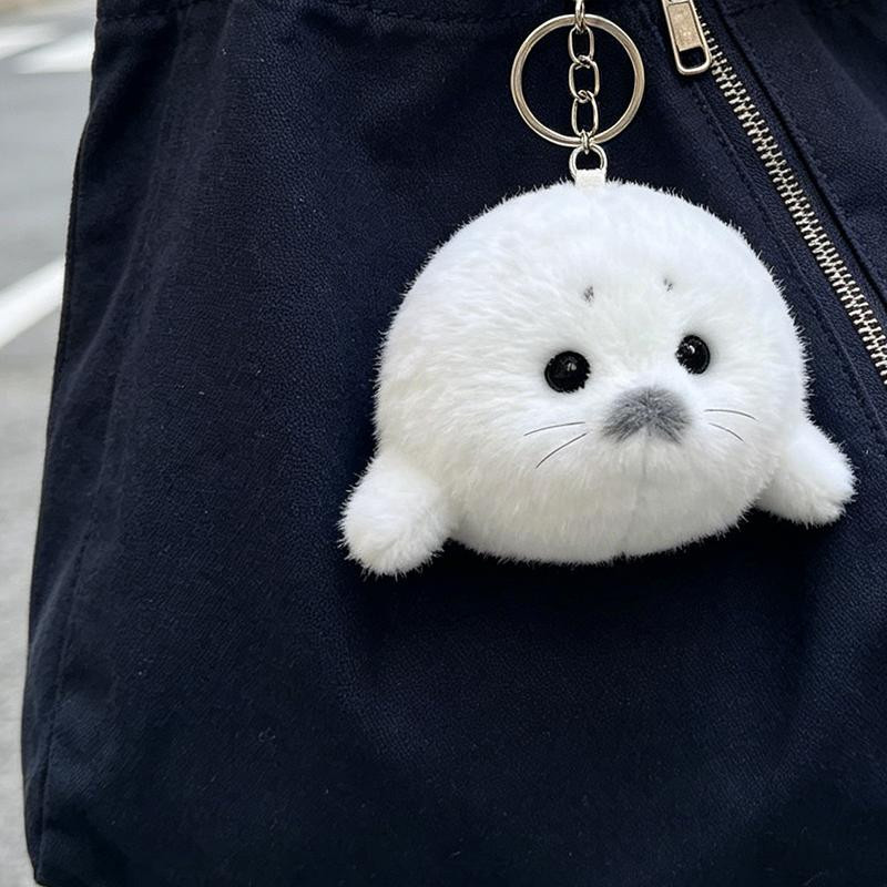 Linyi toy Seehund Plüsch Schlüsselanhänger weiß 1-teiliges Set - Bild 4