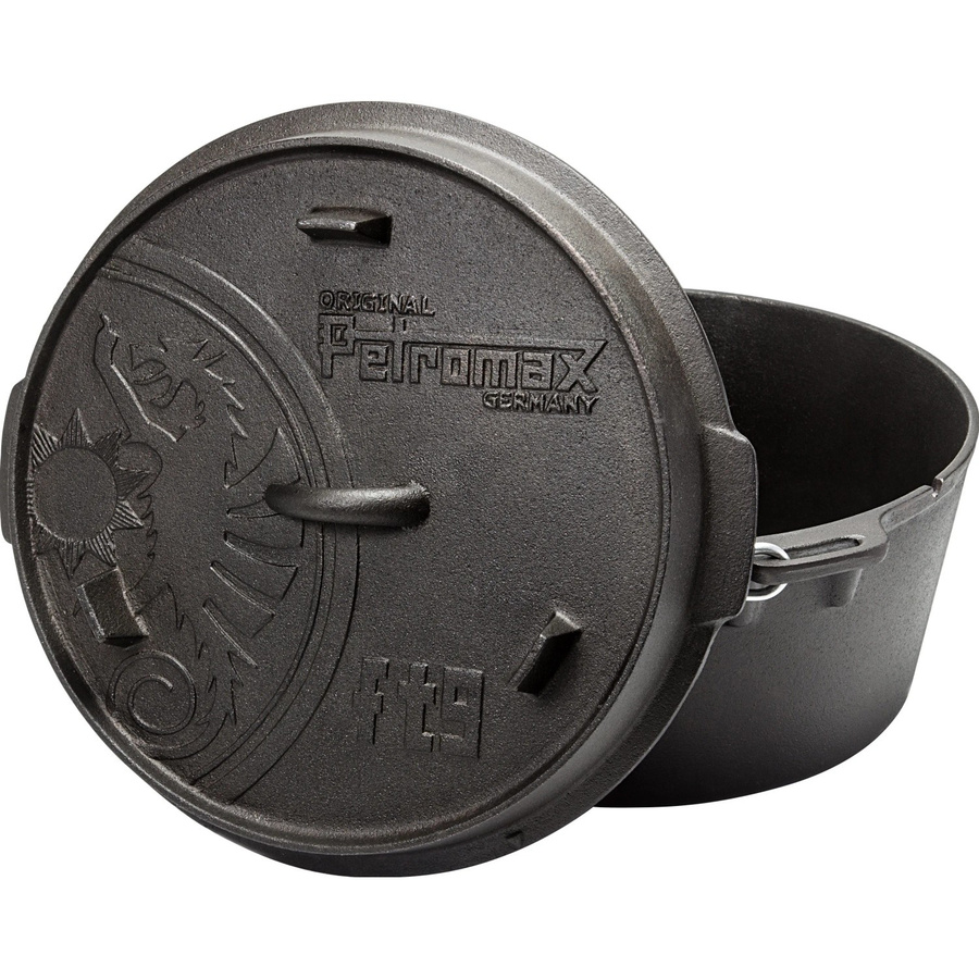 Petromax Dutch Oven FT9-T aus Gusseisen in Schwarz mit planem Boden, Durchmesser: 23,9 cm - Bild 2