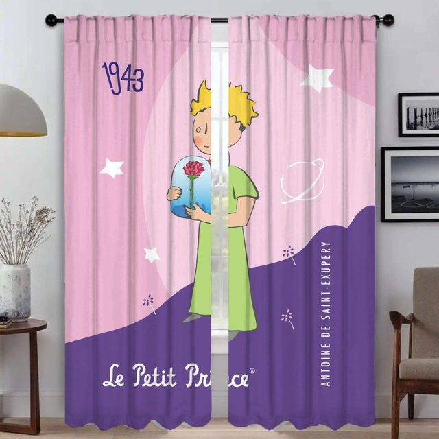 2er-Set Tüll-Vorhänge in Pink für Kinderzimmer und Wohnzimmer, halbtransparent, Breite: 50 cm, Höhe: 70 cm - Bild 1