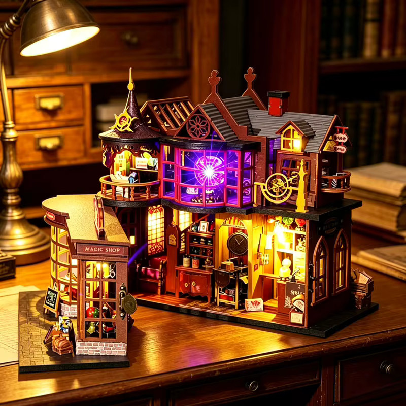 Battoom DIY Puppenhaus aus Holz, Miniatur-Bausatz, Zubehör - Bild 2