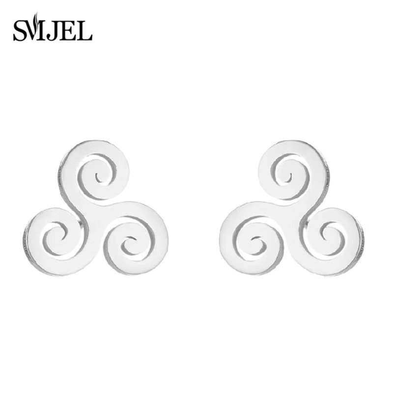 SMJEL Ohrringe, Triskelion, Edelstahl, Unisex - Bild 2