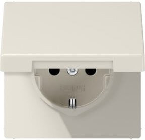 Jung SCHUKO-Steckdose 16A 250V mit Klappdeckel in Weiß - Bild 1