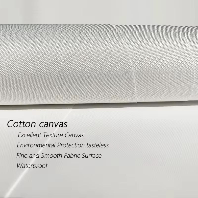 Potdemiel Minimalistisches Wandbild mit süßen Cartoon-Tieren auf weißer Leinwand als nordische Dekoration - Bild 1