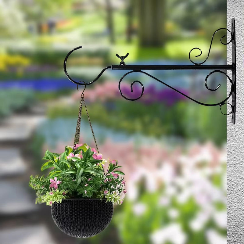 APWIKOGER Hängender Pflanzkorb aus Metall für Balkon, Terrasse und Garten - Bild 2