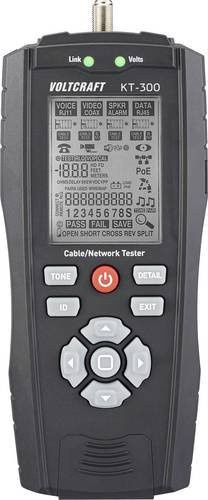 Voltcraft KT-300 LAN Kabel Tester mit Speed Erkennung, PoE Diagnose, Port Lokalisierung und Längenmessung in Schwarz - Bild 1