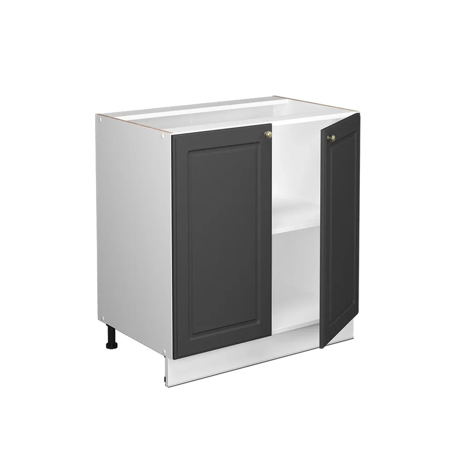 Vicco Spülenunterschrank Fame-Line in Anthrazit-Gold/Weiß mit Regal und Eiche-Optik, B/T/H: 80 x 60 x 82 cm - Bild 2