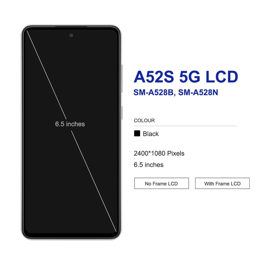 Samsung Galaxy A52s 5G Ersatz LCD Display mit Touch Screen Montage in Schwarz - Bild 2