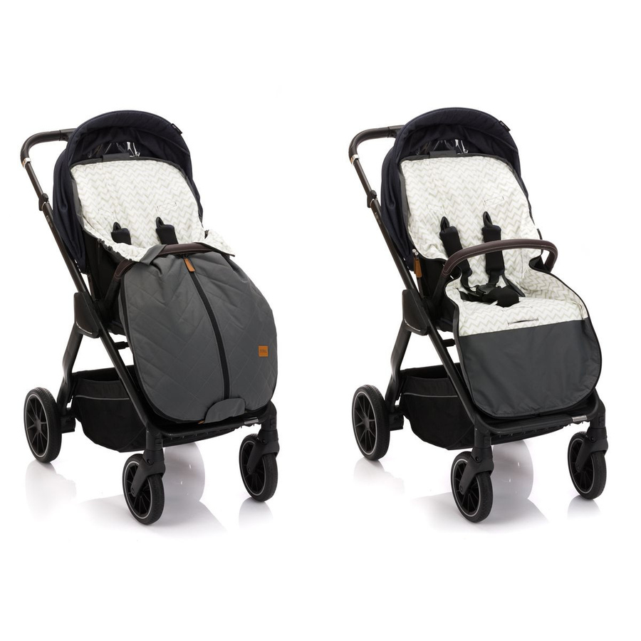 Fillikid Sommerfußsack Light Big für Kinderwagen, Buggy und Sportwagen, Grau - Bild 6