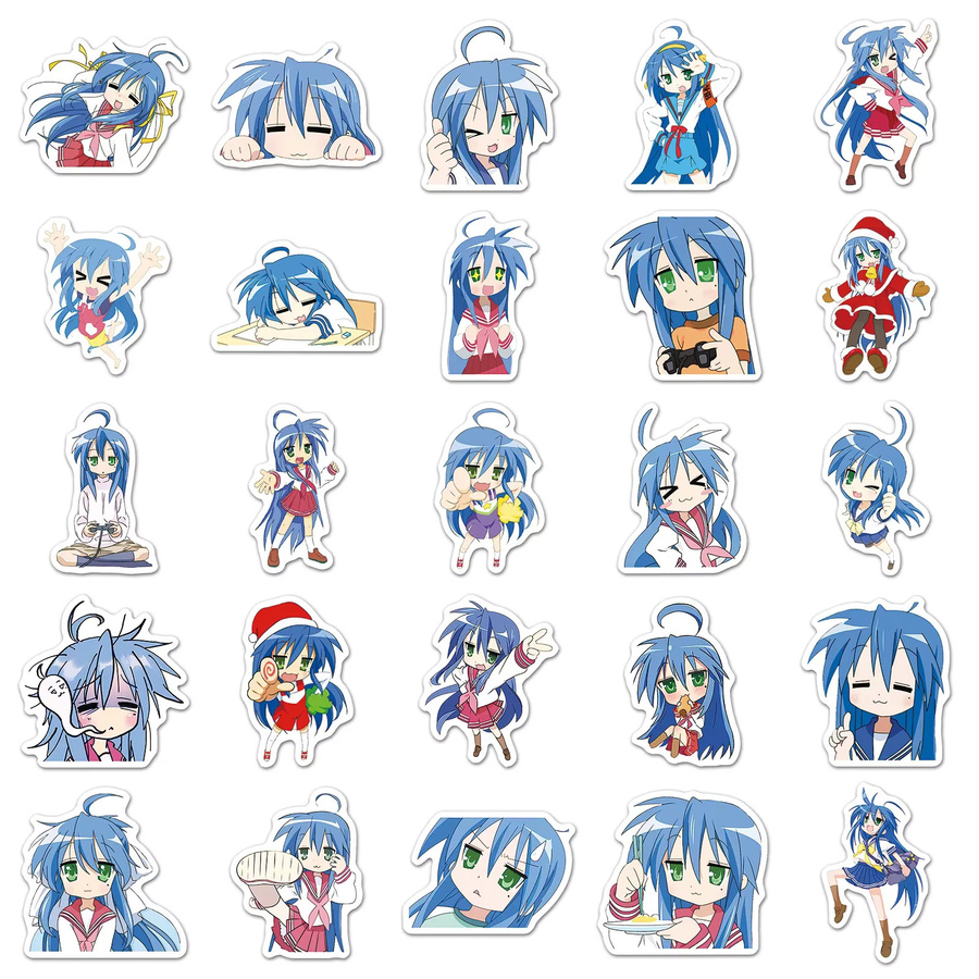 GOGOTU Lucky Star Izumi Konata Graffiti Aufkleber, 50-teiliges Set, Bunt / Mehrfarbig - Bild 2