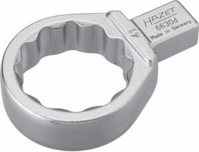 Hazet Einsteck-Ringschlüssel 6630D-41 mit 14 x 18 mm Einsteck-Vierkant und Außen-Doppel-Sechskant-Tractionsprofil in Silber - Bild 1