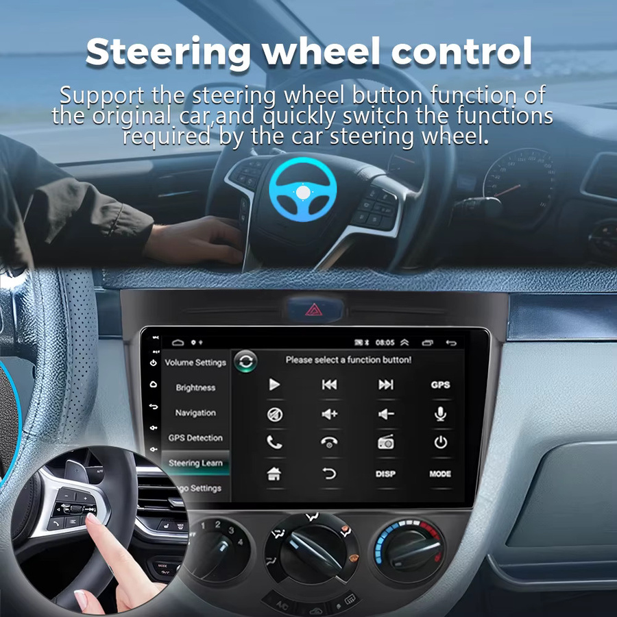 AIXNAVIS Android 16 Multimedia-Autoradio mit 2K Bildschirm und Carplay für Chevrolet Lacetti J200 und Buick Excelle HRV, Schwarz, 16G-512G - Bild 3