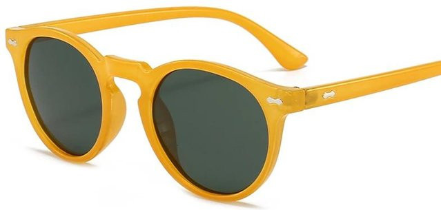 Yiran glasses Sonnenbrille, Oval, Vollrand, Kunststoff, Unisex, Dunkelgrün - Bild 1