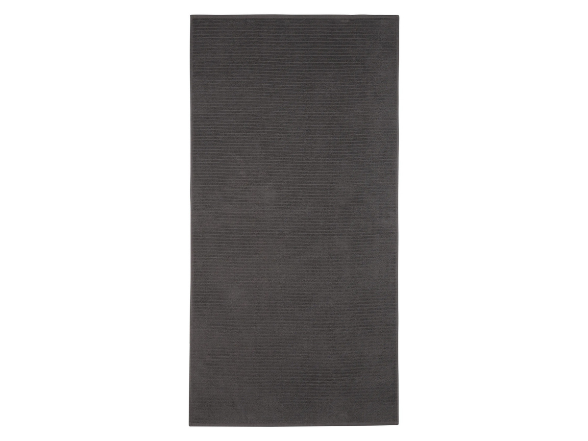 LIVARNO Frottier-Duschtuch aus Baumwolle in Grau, Breite: 70 cm, Höhe: 140 cm - Bild 2