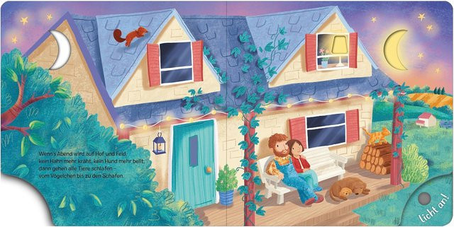 Gute Nacht, Bauernhof, Mein Schlummer-Licht-Buch, Pappbilderbuch - Bild 1