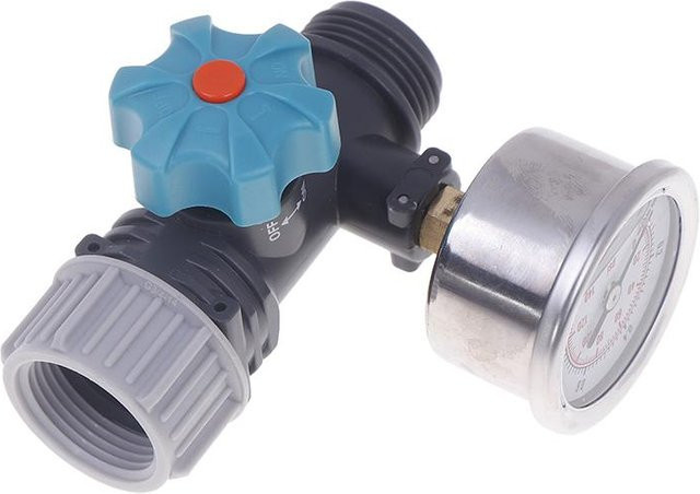 EmilyWoo Einstellbarer Druckregler G3/4'' mit Manometer für die Garten- und Gewächshausbewässerung - Bild 1