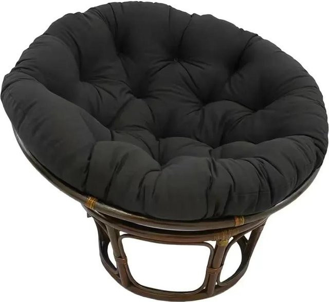 Runder Tatami Pouf als Bodensitzkissen in Schwarz, Durchmesser: 80 cm - Bild 1